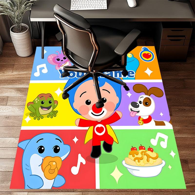 Custom Flim Flim Mat Personalized Name, Polyester Washable Indoor Entryway Rug, Gift for Christmas, Easter, Thanksgiving Day