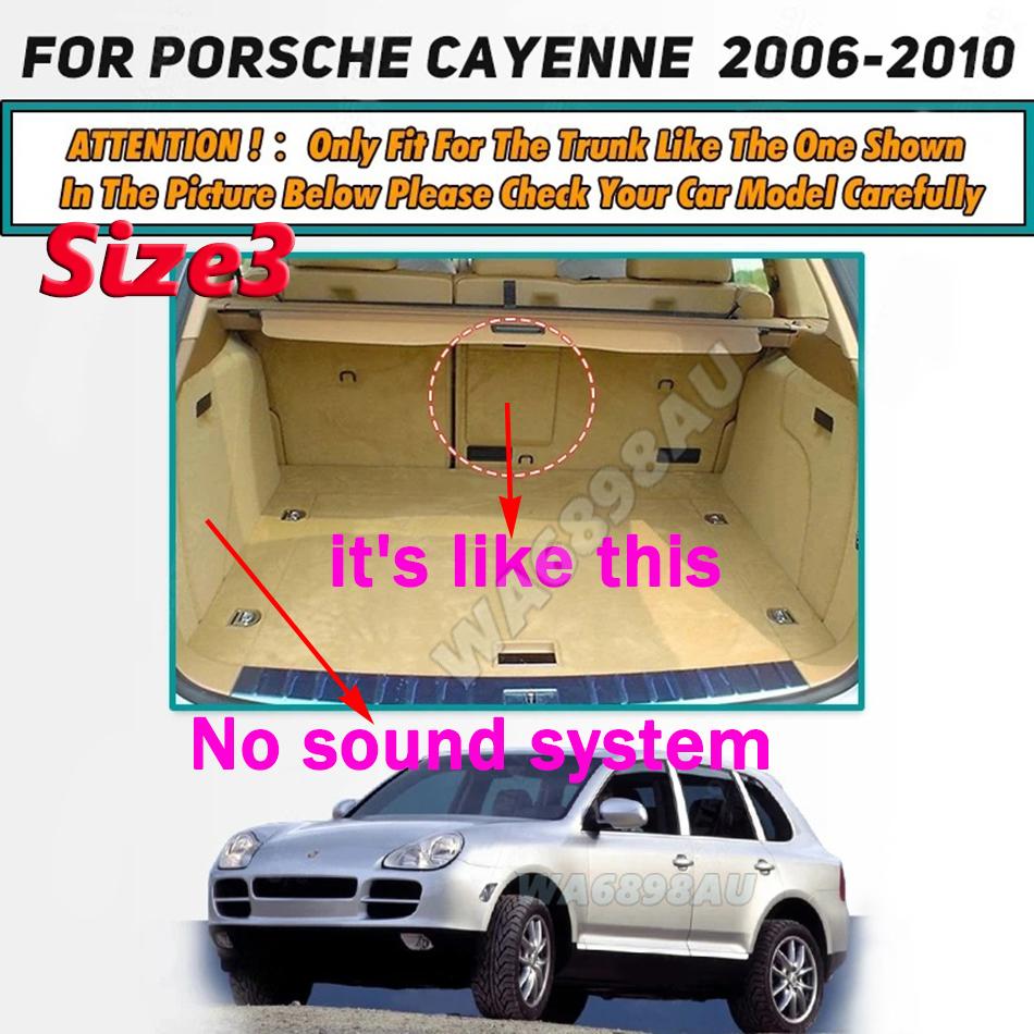 3D Surrounding Design Car Trunk Mat For Porsche Cayenne 2006 2007 2008 2009 2010 Cargo Liner Carpet Interior Accessories Cover