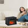 Electric Fireplace, 600/1200 W, Tabletop, Flame Effect, 10-15 m², 34 x 17 x 25 cm, Black