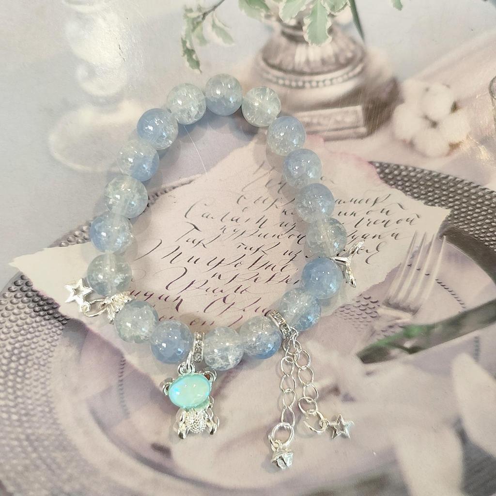 Festive Holiday Christmas Tree Bracelet with Lampwork Beads