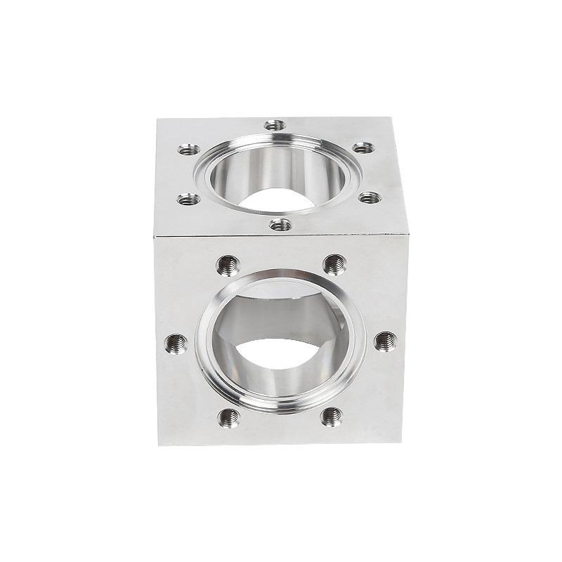 304 Stainless Steel CF Cubic Flange Integrated Knife Edge Flange High Vacuum Square Six-way Square Body Cavity CF35/CF50/CF63