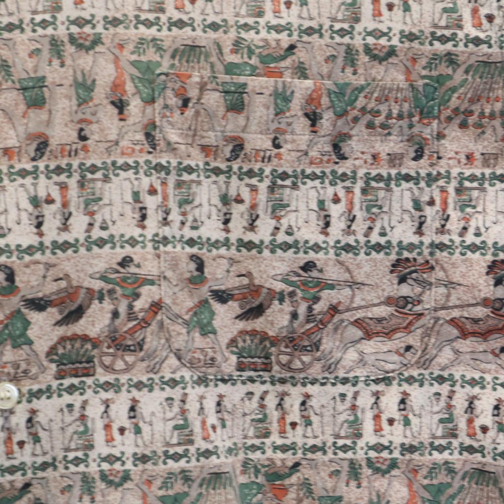 GRASS AREA Overall Handle Short Sleeve Aloha Shirt F Gurege Men's Used