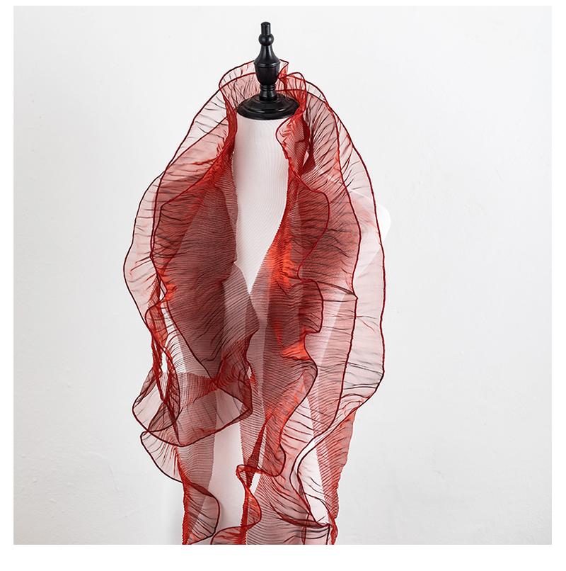 Wave Lace Fabric For Wedding Dress Design Diy Supply 12cm Wide Clothing Handicraft Needlework Accessories Sewing Pleated Ribbons