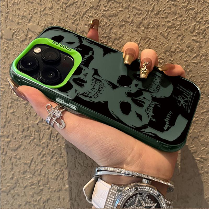 

Skull Horror Patterns PC Hard Phone Case for iPhone 17 Air 16 15 11 12 14 13 Pro Max XS X XR Plus 8 7 SE 2020 Shockproof Cover For iPhone 17 ProMax