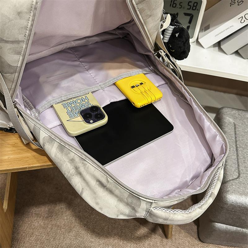 Splashed Ink Printing Backpack for Men & Women – Trendy Lightweight School Bag with Multiple Pockets & Adjustable Straps – Perfect for Daily Use