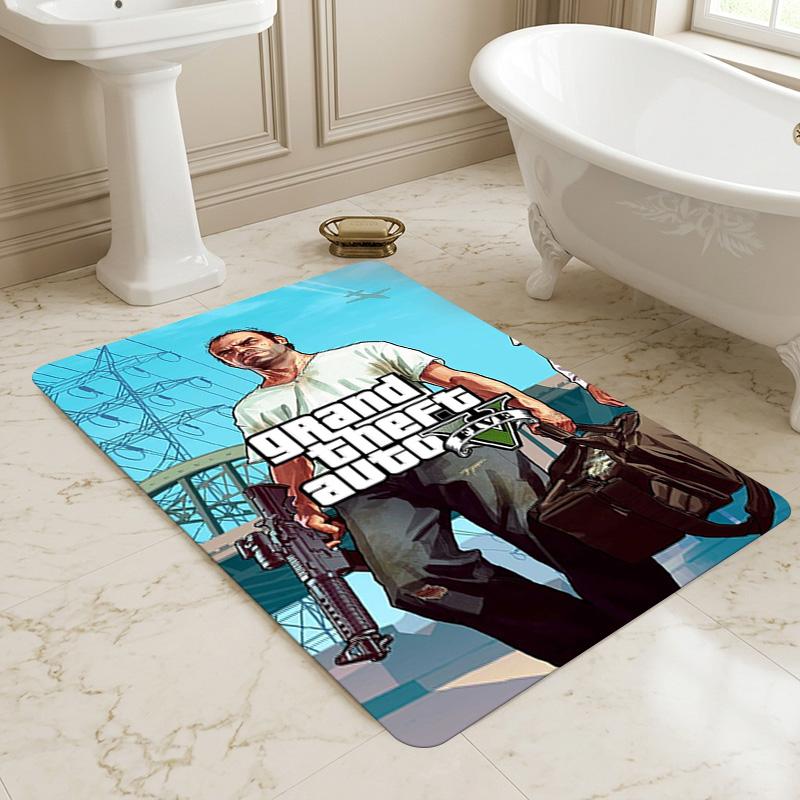 Gta V Cover Living Room Non-Slip Area Rug Soft Carpet for Bedroom Game Playroom Sofa Office Home Decor Doormat Christmas Gift C9211756