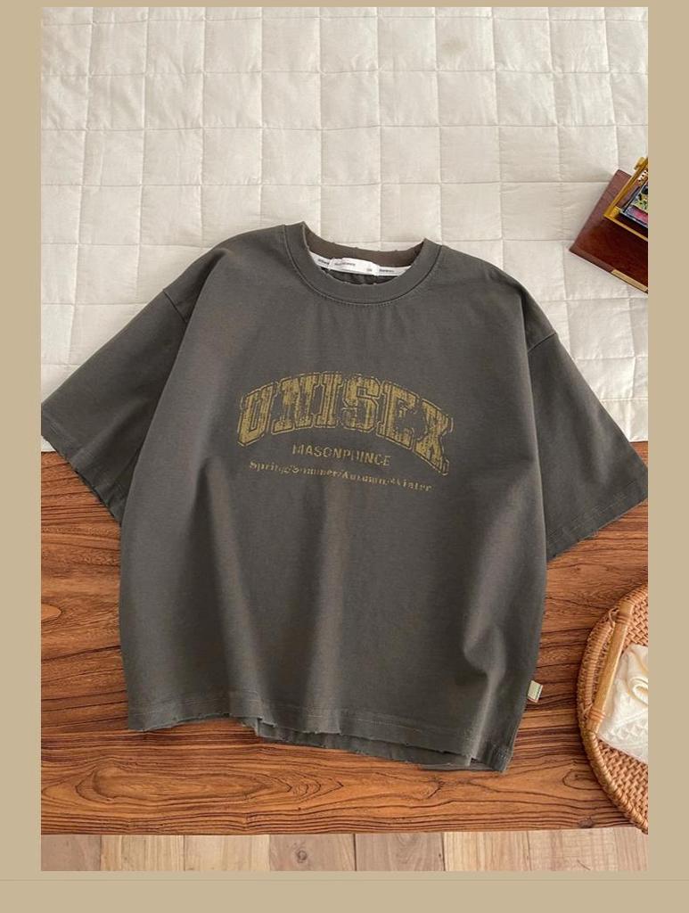 Boys' Trendy Round Neck Short-Sleeve T-Shirt - Summer 2025 Style for Small to Medium Kids