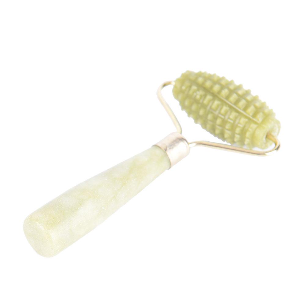 Jade Stone Needle Derma Face Arms Neck Massage Roller Ancient Face Body SPA Massage Roller Facial Massager Jade Beauty Tool 1pc