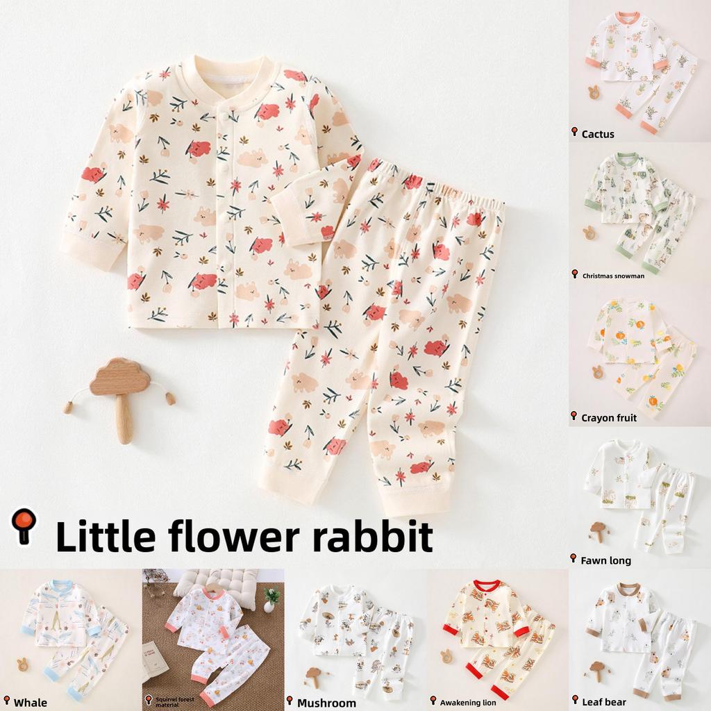 Baby Boys Girls Cotton Pajama Sets With Antibacterial Fabric For Newborns