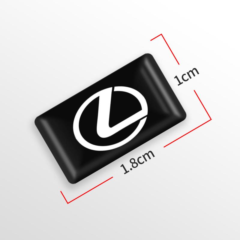 10 Pièces Décoration Extérieure/Intérieure de Voiture Epoxy 3D Petits Autocollants Décalcomanie Pour Lexus F-SPORT ES RX NX LS UX LM LX GX LC RZ IS CT GS RC HS