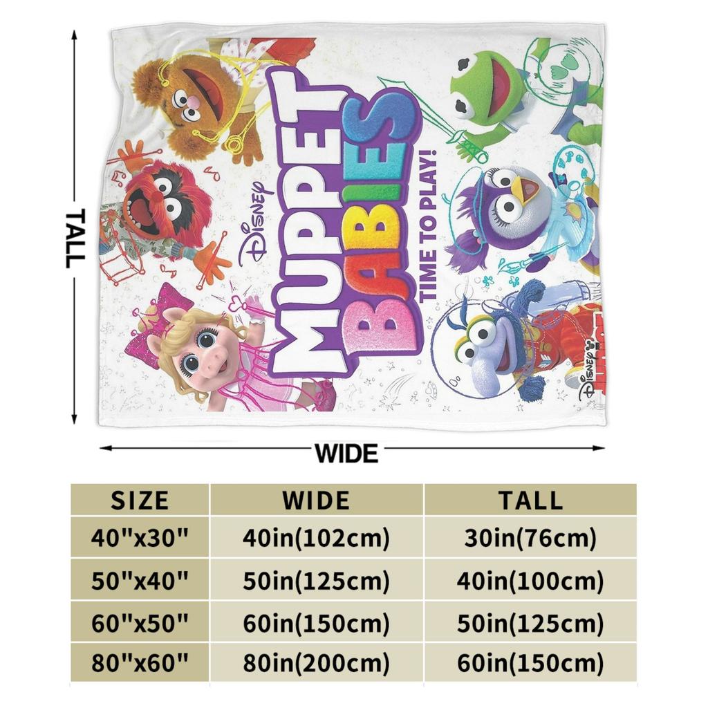 The Muppet Babies Time to Play Blankets Flannel Funny Breathable Throw Blankets for Home Winter