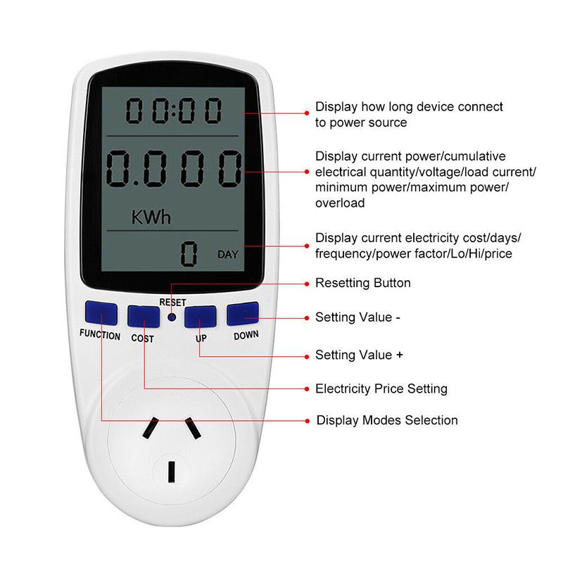 Buy Mayitr 240v Power Consumption Meter Wattage Energy Electricity Monitor Au Socket At Affordable Prices Free Shipping Real Reviews With Photos Joom