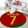 Cristiano Ronaldo bedruckter runder Teppich, rutschfester waschbarer runder Teppich für Wohnzimmer, Schlafzimmer, Spielzimmer, Sportfan-Dekoration, Feiertags-Geburtstagsgeschenk