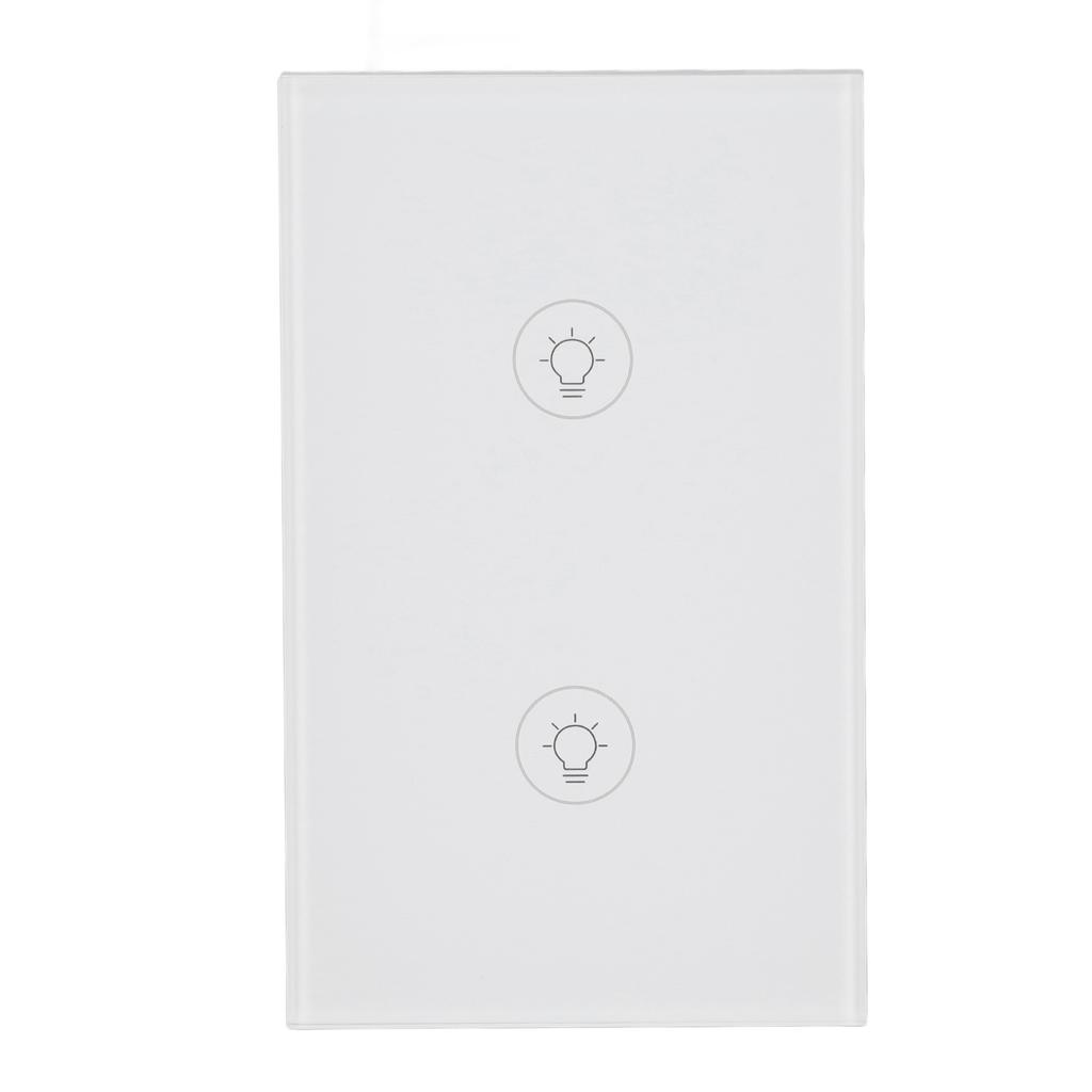 Smart Touch Wall Switch APP Control 2 Way Tempered Glass Panel Light Switch for Home Office