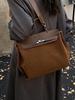 Women's Retro Frosted Leather Crossbody Handbag - Luxury Kelly Bag
