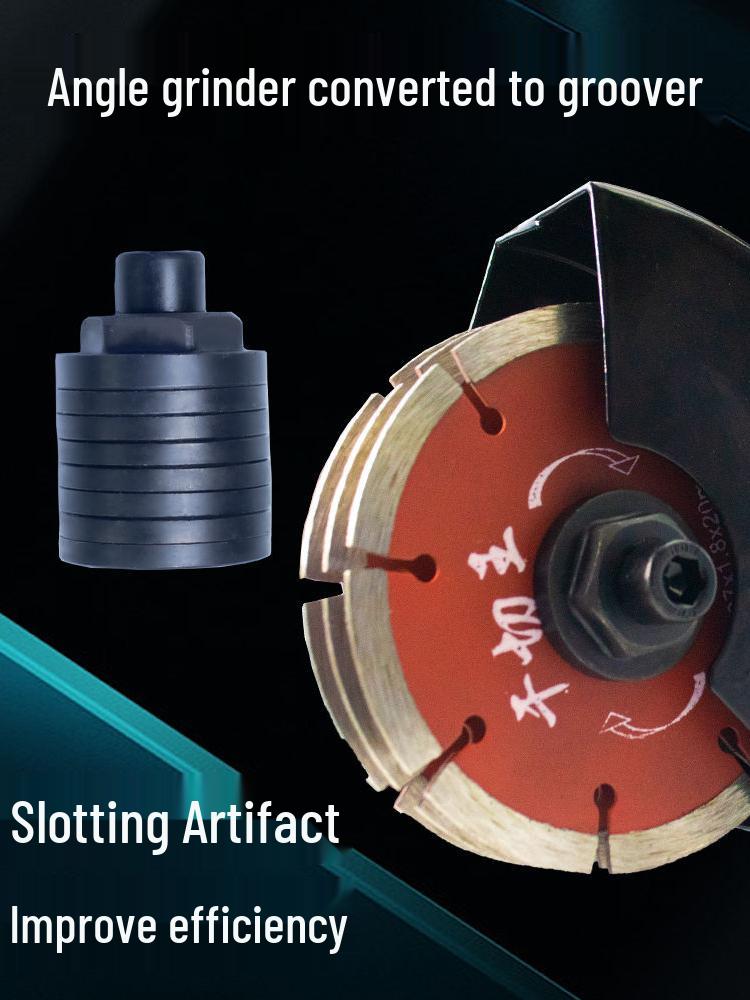 Automatic 100-Type Angle Grinder Converted to Woodworking and Grooving Machine for Plumbers & Electricians with Multi-Blade Grooving