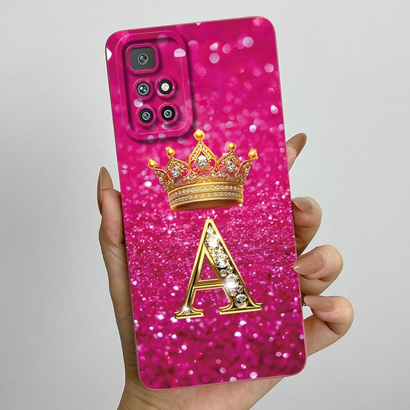 For Xiaomi Redmi 10 Case Redmi10 Luxury Letters Liquid Soft Silicone Back Cover For Xiaomi Redmi10 2022 Case Coque Fundas Shell