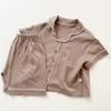 Korean Style Kids' Cotton Family Matching Pajama Set - Short Sleeve Girls & Boys Edition