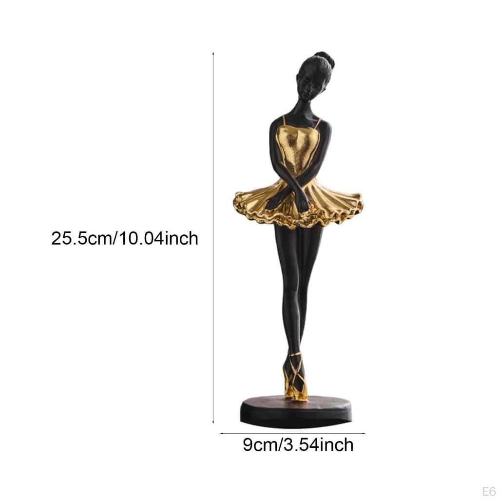 Ballerina Figurine Dancing Girl Figure Souvenir Gift Artwork Art Sculpture Resin for Cabinet