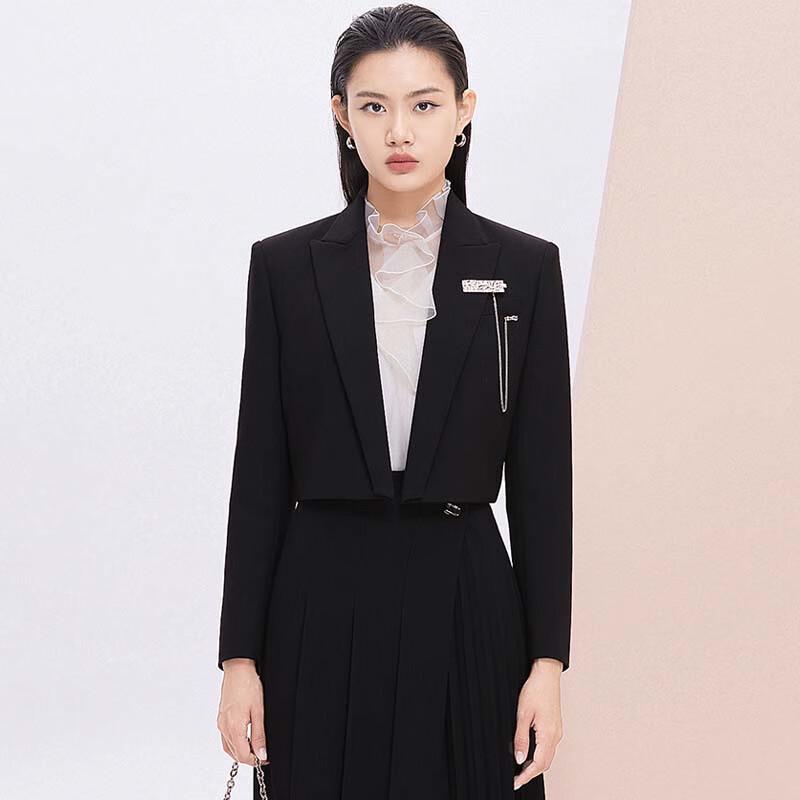 

JESSIE Women s Commuter Lapel Short Jacket L