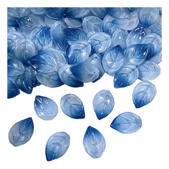50Pcs Glass Camellia Tea Pendant 26 x 18mm Leaf Size DIY Jewelry Making Beads Set for Necklaces Bracelets Earrings