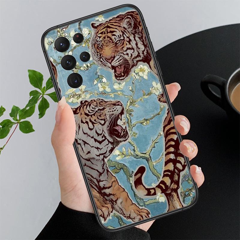 Handyhülle für Samsung A55 A16 A56 A36 A35 A15 A53 A54 A33 A34 A25 A05S A52 A52S A14 A26 A71 Tiger Kunst