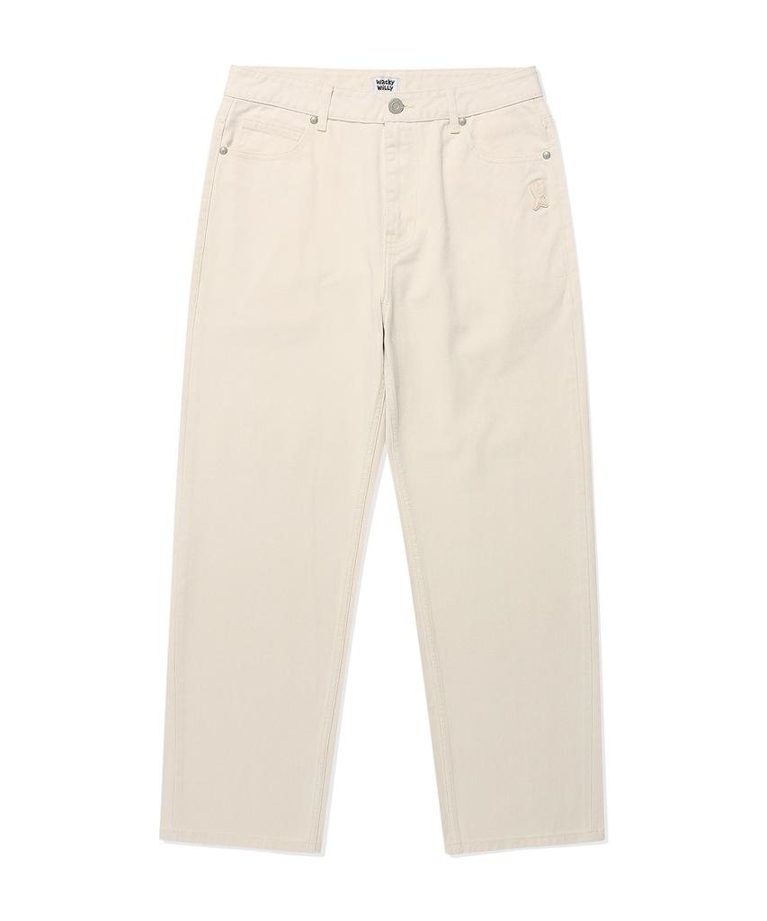 WACKY WILLY Basic Denim Pants Ecru