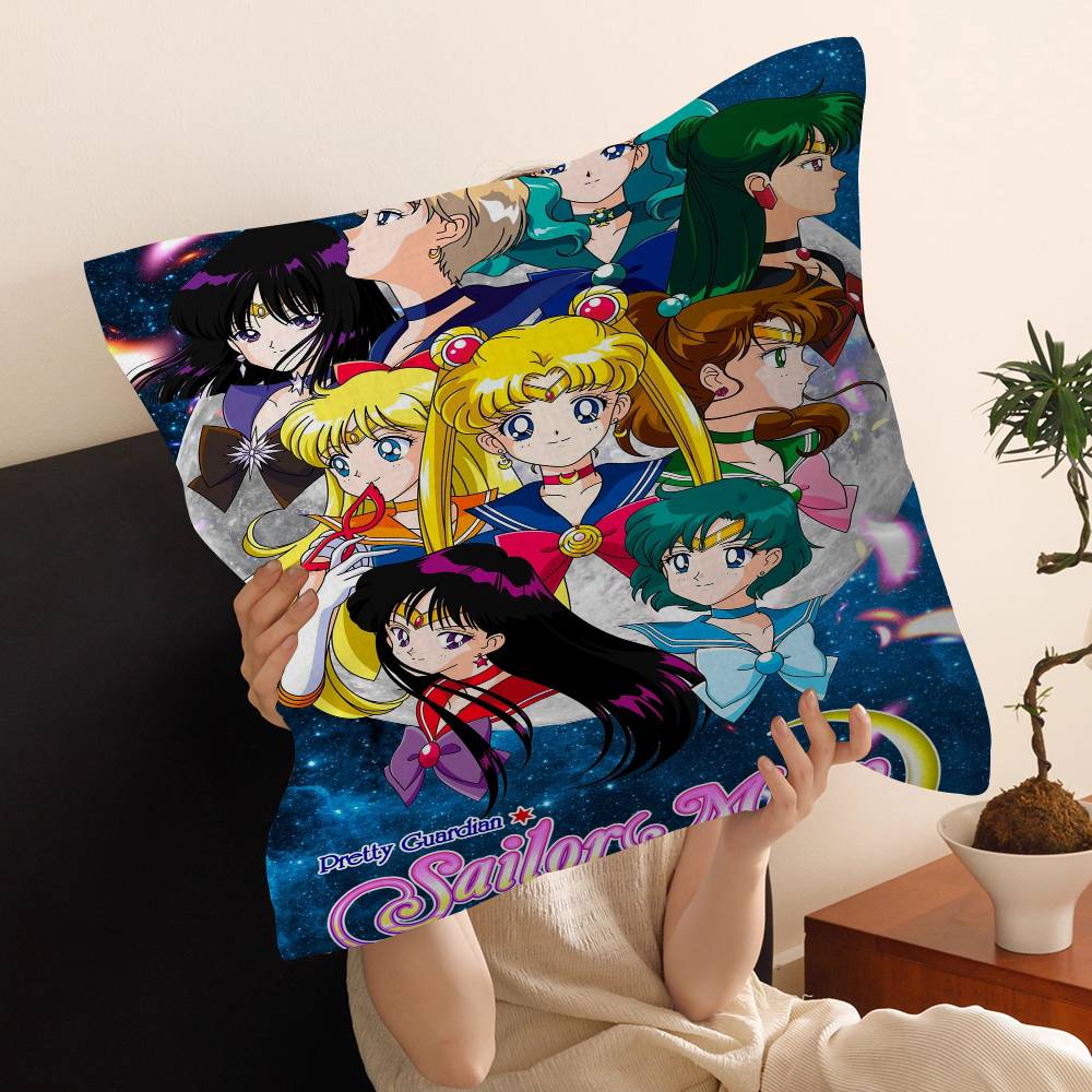 Anime Girl S-Sailor M-Moon Pillow Anime Pillow Sofa Bed Head Pillow Cover Cushion Cover 45x45 Cm Fashion
