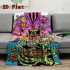 Steampunk Inventor Adventure 2D Flat Pattern Flannel Blanket High quality All Seasons Warmth and Comfort Perfect for Christmas Gifts.