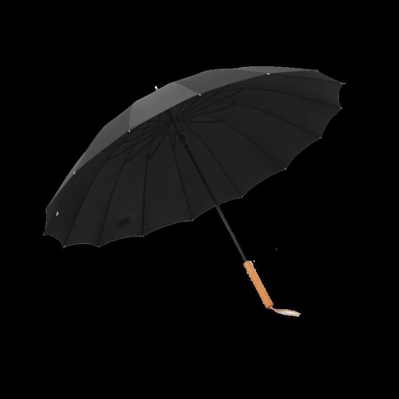 TCAI Long Handle 16-Rib Semi-Automatic Stick Umbrella