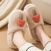 Cotton slippers thick-bottomed autumn and winter new cute mushroom couple indoor non-slip warm household fluffy slippers outer wear
