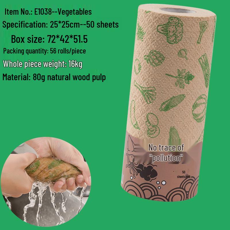 Lavete de bucătărie dublu uz fără scame - Neabsorbante, ușor de curățat, celuloză de lemn de culoare naturală.