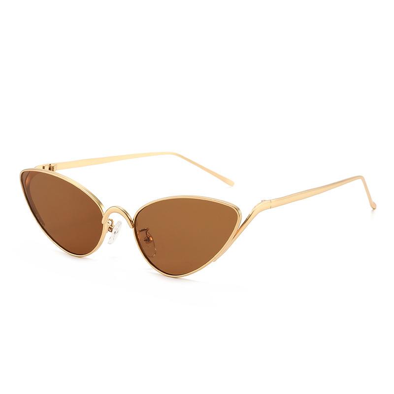 

Metal Cat Eyes Women s Sunglasses Fashion Oval Sunglasses Men Personalized Punk Triangle Glasses Outdoor Driving UV400 Goggles