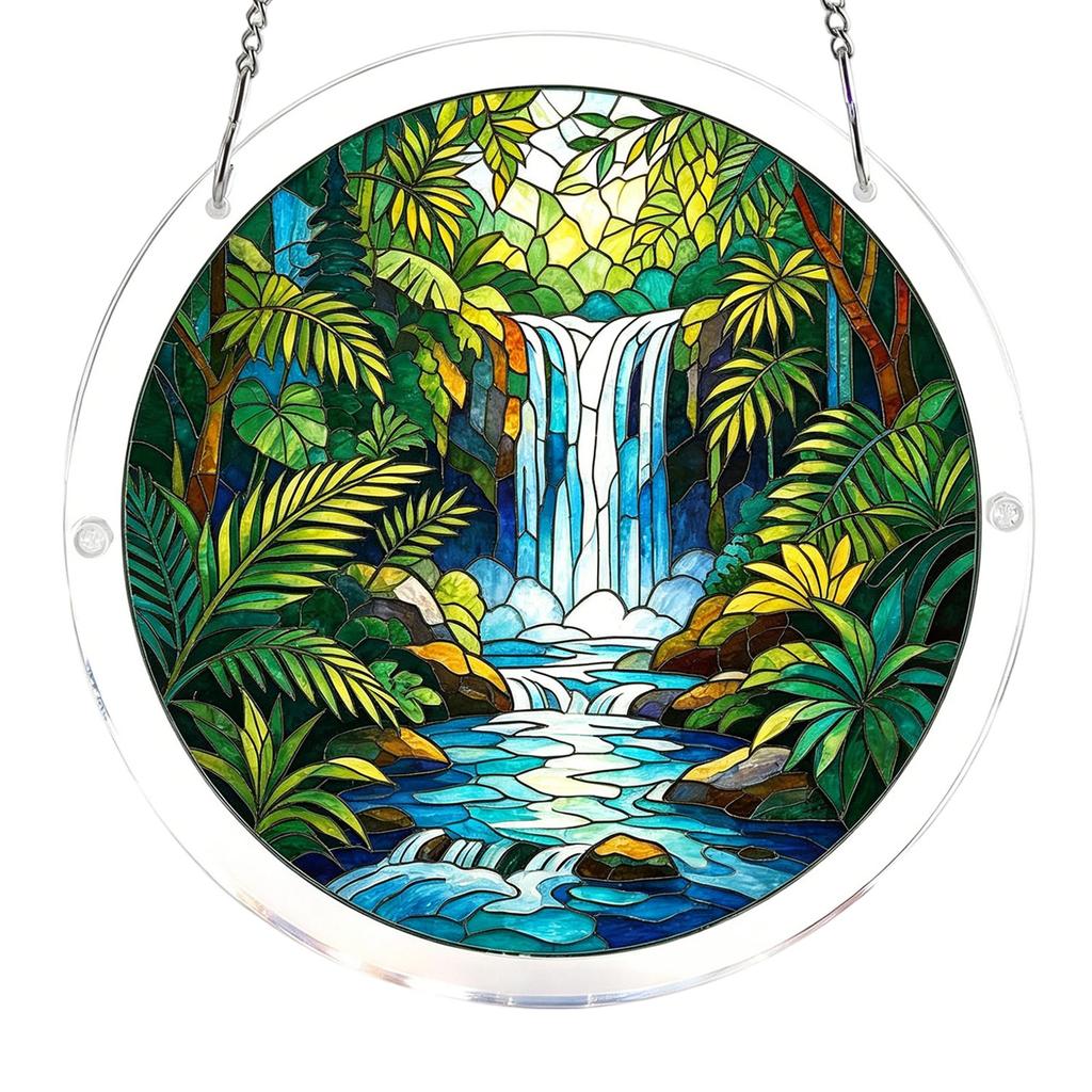 Acrylic Puzzle For Adult, Colorful Flame Hummingbirds Sun Catchers Window Hanging Panel 83 Puzzle SunCatchers For Home Decor Birthday Women Men Mom