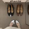 Niche slope heel black French Mary Jane single shoes women's shoes 2025 new spring and autumn evening breeze commuter grandma shoes