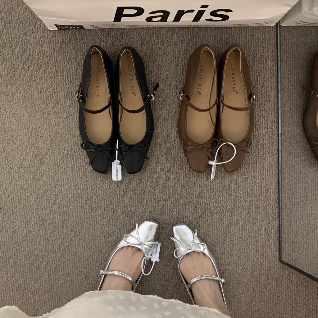 Niche slope heel black French Mary Jane single shoes women's shoes 2025 new spring and autumn evening breeze commuter grandma shoes