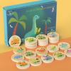 Dinosaur Crossing Memory Chess - Montessori Matching & Sensory Training Toy for Kids Aged 3+