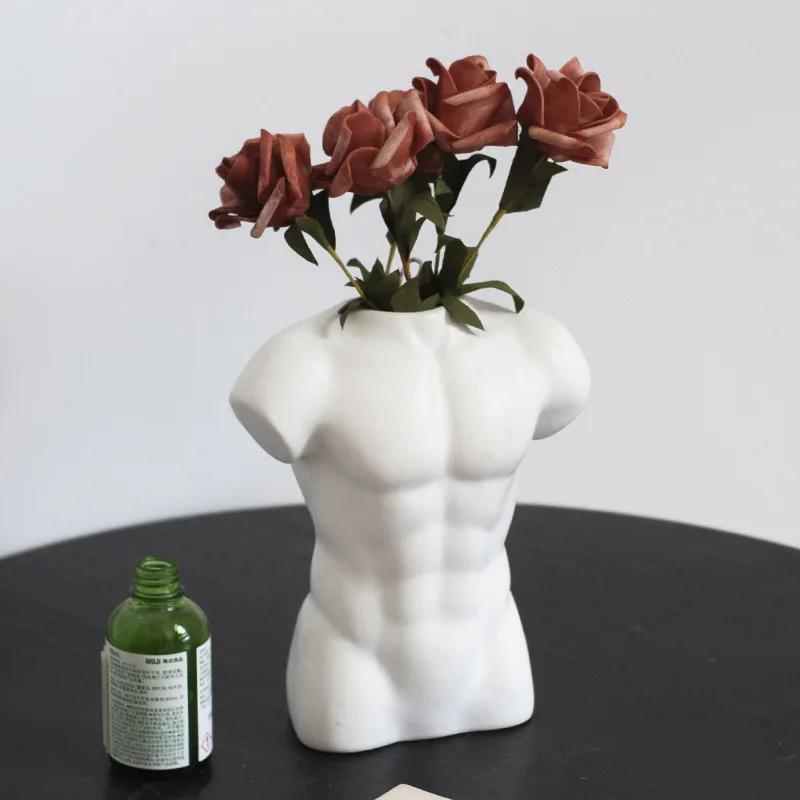 Nordic Fierce Men Like Vase Decoration Home Ceramic Vase Ceramic Ornaments Dried Flower Accessories Desktop Decoration Ornaments