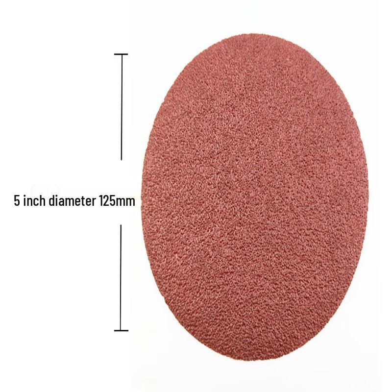 Si Cheng Xin 5-inch Flocked Round Sandpaper, 100-Pack