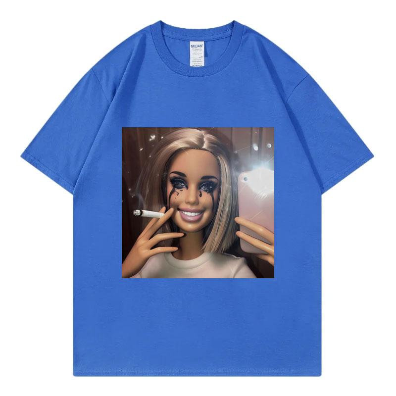 What Is Love  Funny Disgusting Doll Face Meme Tshirt Gothic Fashion Short Sleeve Tshirts Men Women Casual Oversized T Shirts