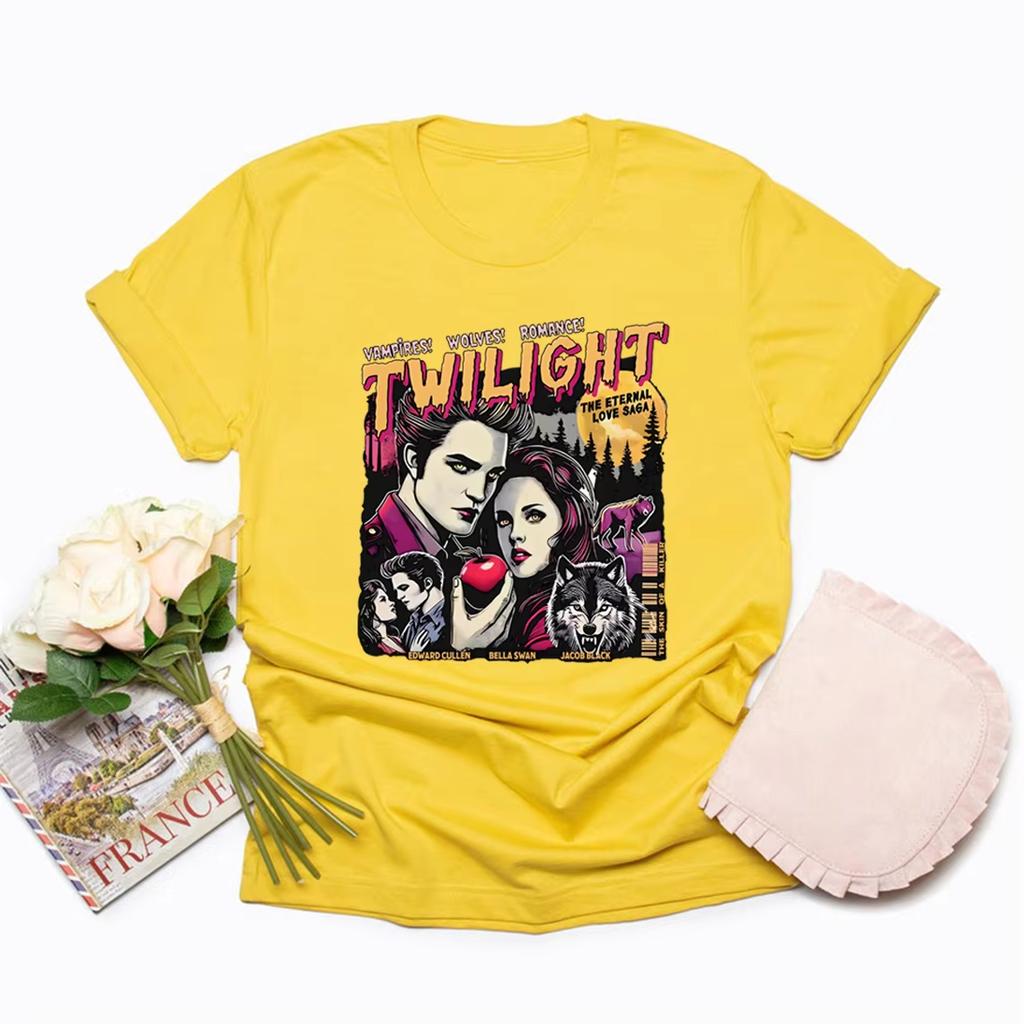 Vintage Twilight TShirt Twilight Fans Homage Tshirt Retro Unisex Tshirts Short Sleeve Vampires Shirt Top Gift for Book Lover