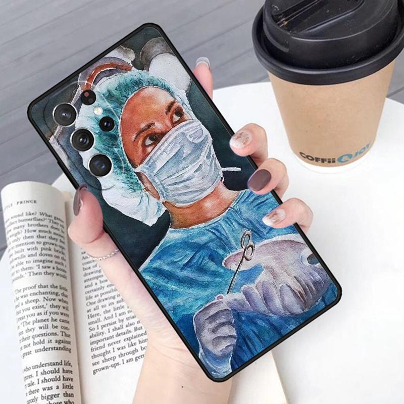 Medicine Doctor Nurse Phone Case Cover For Samsung Galaxy S24 S25 Ultra S21 S22 Ultra S10E Note 10 Plus Note 20 FE S23