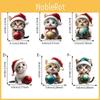Christmas Cat Hat Car Hanging Decor Acrylic Pendant Tree Ornament Holiday Travel