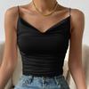 Ladies Summer Slim Temperament Swing Neck Knit Camisole Top