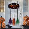 Halloween Witch Parking Space Parking Sign Hanging Festival Decoration Wooden Pendant.