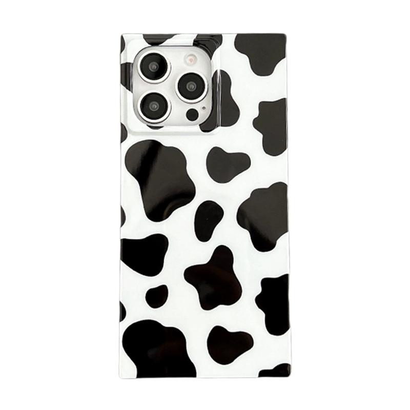 Cow Stripe Pattern Glossy Back Cover For For Iphone 13 14 1 16 17 Pro Max Phone Case