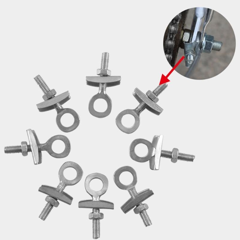 10 Pcs Bike Chain Tightener Tensioner Adjustment Tool Bicycles Chain Adjuster Fastener for Smooth and Reliable Cycling