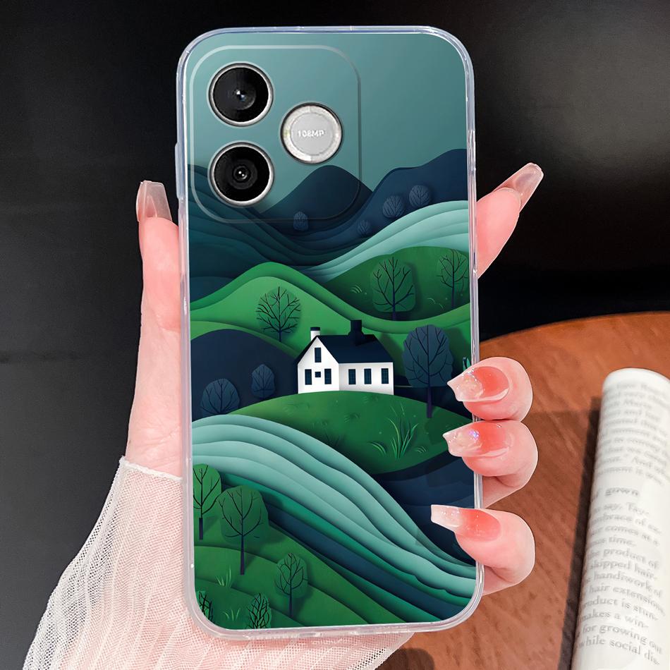 Phone Case For Honor 600 Lite 500 Smart 5G Cute Fish Bubble Phone Cover Soft Transparent Silicone Anti Slip Lightweight Funda