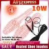 5V USB Heated Insoles Electric Feet Warming Pad 10W Winter Outdoor Sports Heating Warm Insole for Men and Women Use (40-45 Size)