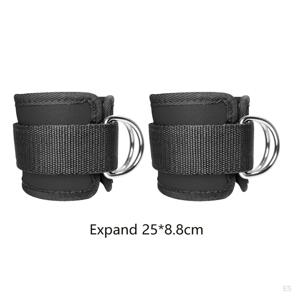 1 Pair Ankle Strap for Cable Machines, Gym Workout Kickback Cuffs, Leg Glute Attachment Straps